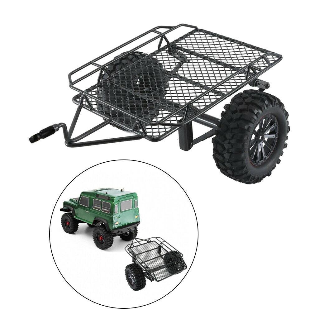 Trailer Car for SCX10 SCX10 III 4WD D90 CC01 Crawler DIY Upgrade Parts