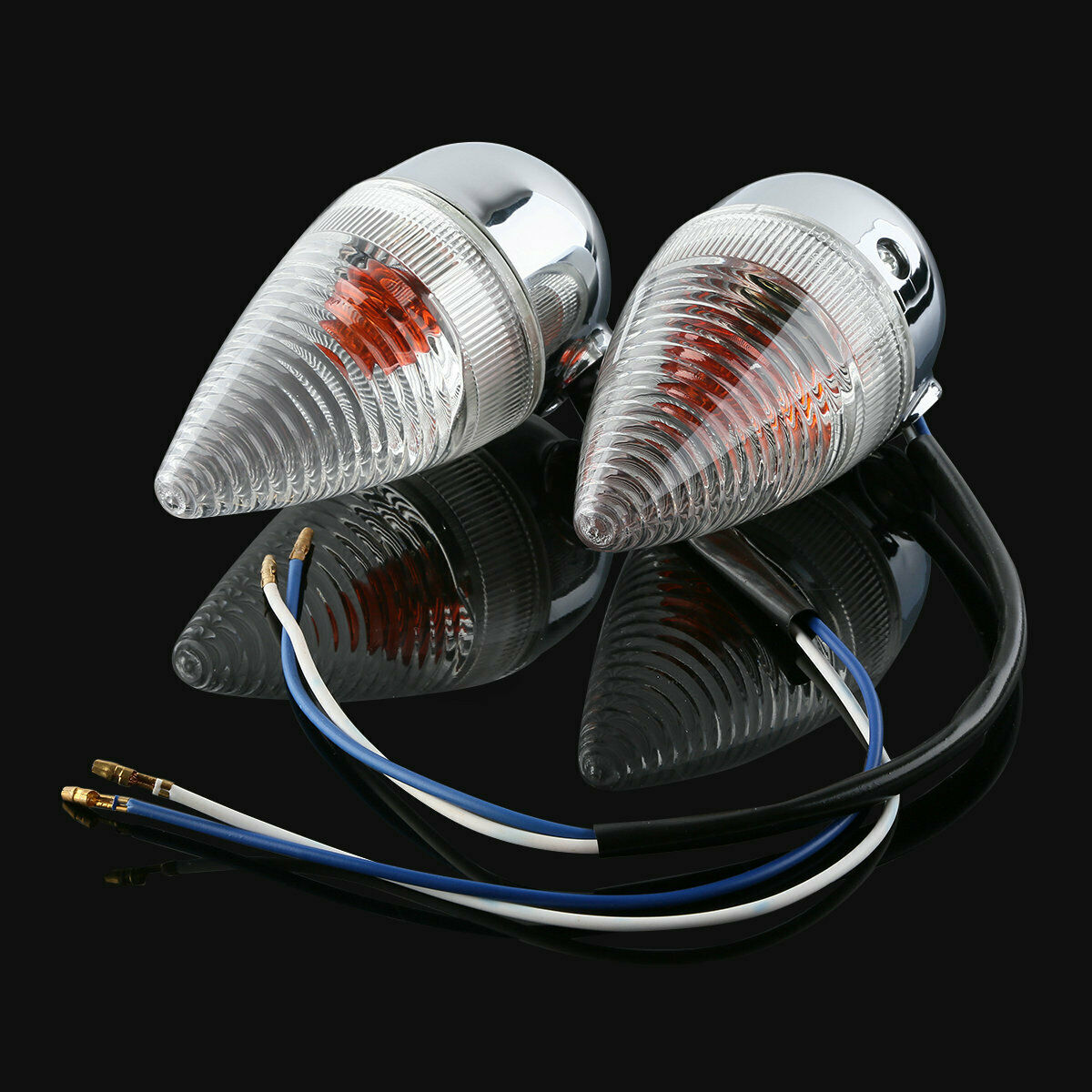 Motorcycle Amber Bullet Rear Turn Signal Fit For Yamaha XV1900 2006-2013