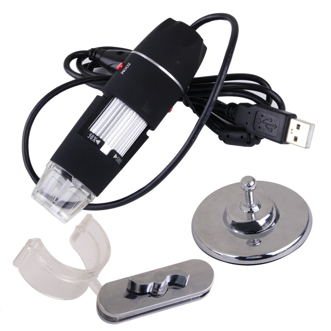 50-500X USB Microscope 8 LED Lights Digital Endoscope Magnifier Camera An