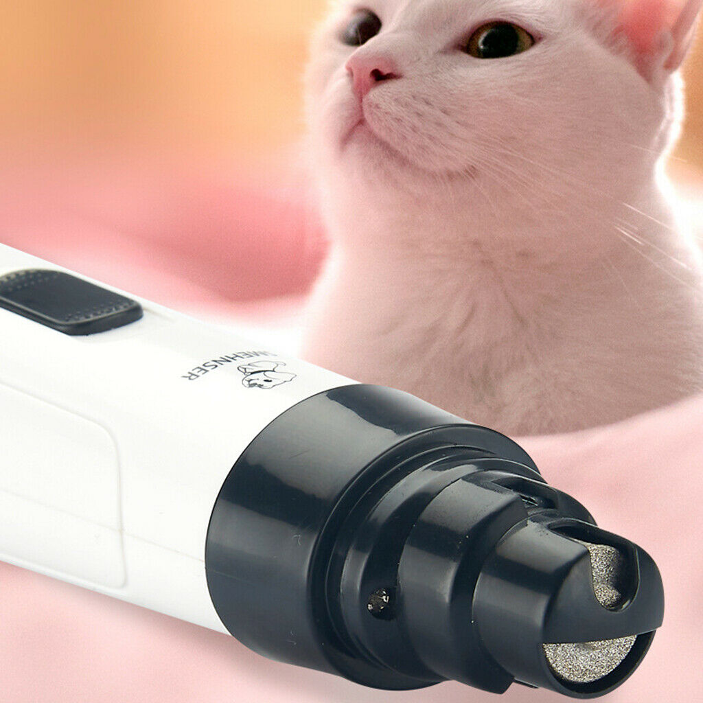 Dog Nail Grinder 2-Speed Electric with LED Light for Small Medium Large Dogs &