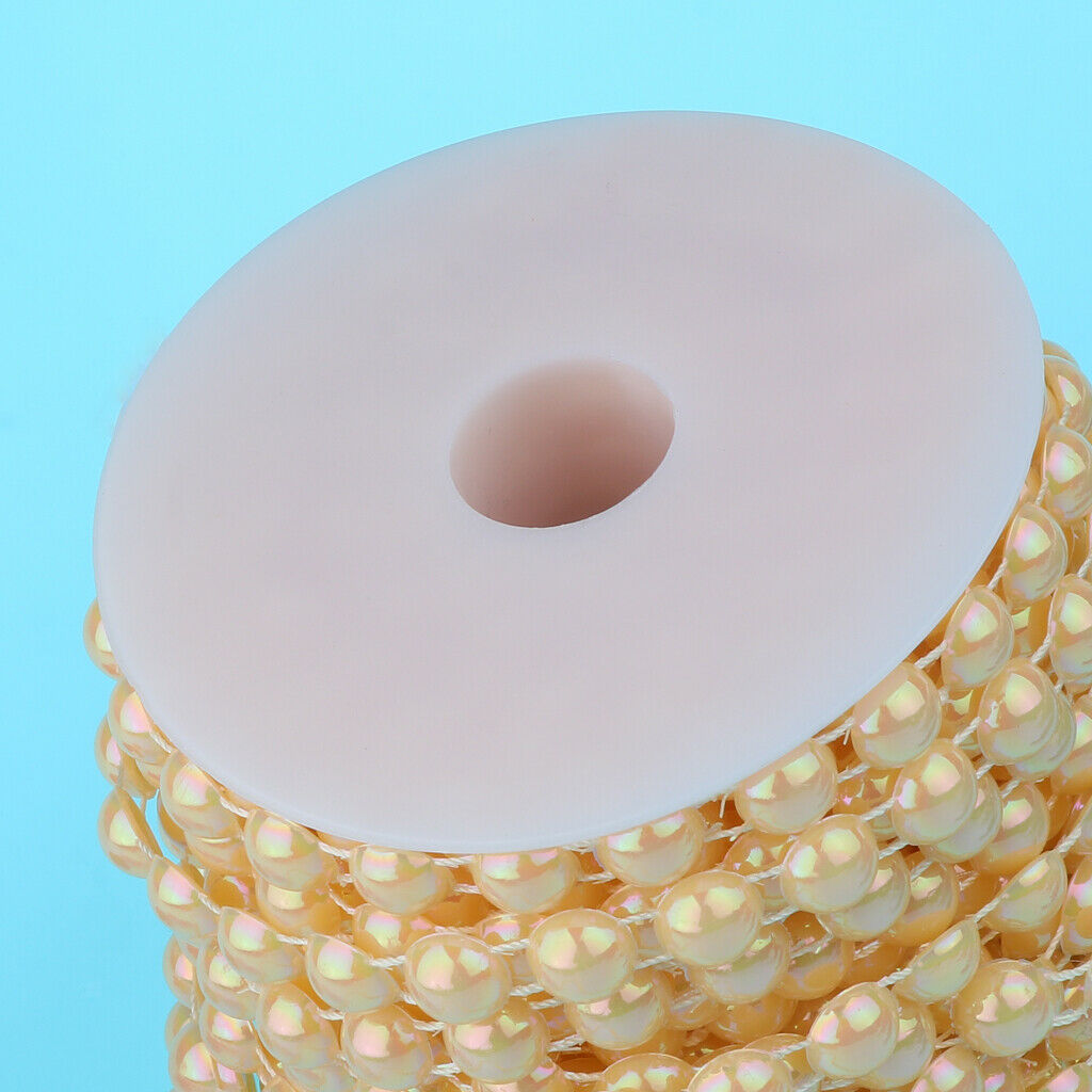 10mm DIY Half Round Bead Garland String Beads Craft Wedding Decor Yellow