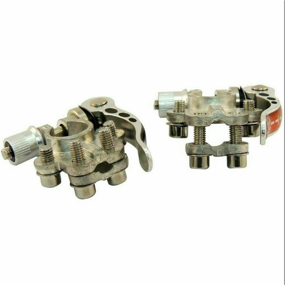 2pcs Car Battery Terminal Connectors Quick Release Disconnect Positive Negative