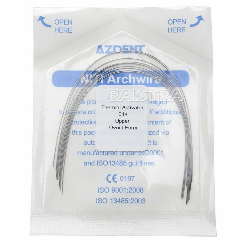 200Packs Orthodontic Dental Heat Thermal Activated Niti Round Arch Wires AZDENT