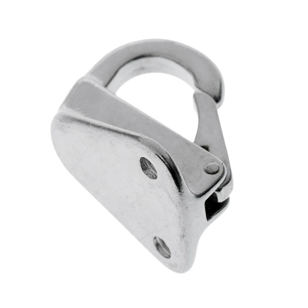 4 Piece Boat Stainless Steel Spring Snap Type Fender Fending Hook Hanger 9mm