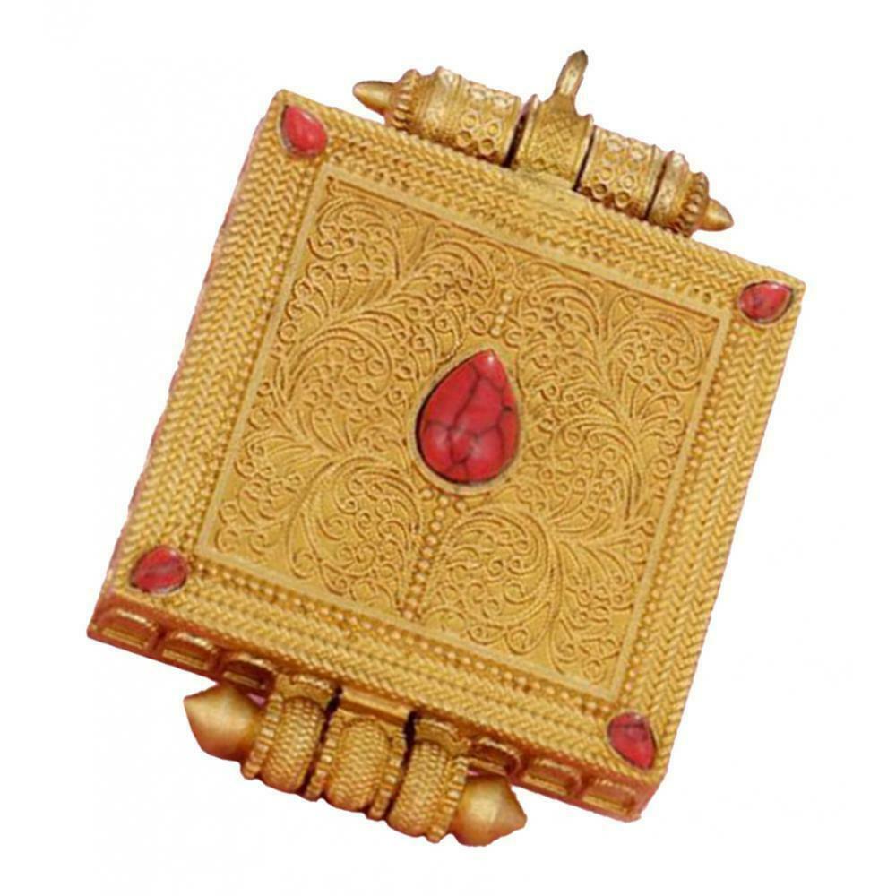 Tibetan Nepal Prayer Square Handmade Pendant Pure Copper Gawu Box Collection
