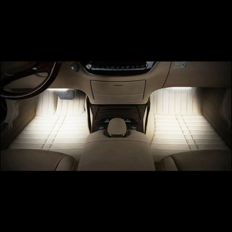 2x White 3 SMD LED Light Strip Bar Waterproof Car Dash Stereo Trunk Tail Brake