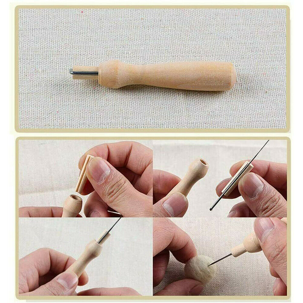 40 Color Wool Felt Needles Tool Set Needle Felting Mat Starter DIY Kit Gift