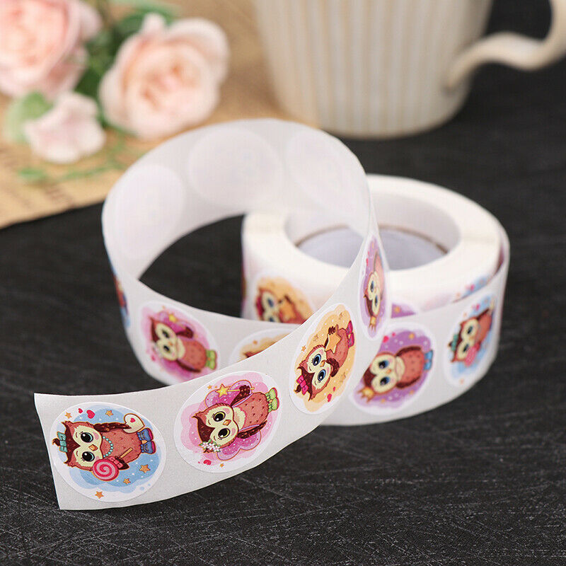 500pcs/roll Cartoon Animals Stickers Reward Words Stickers for Student KidsFCA