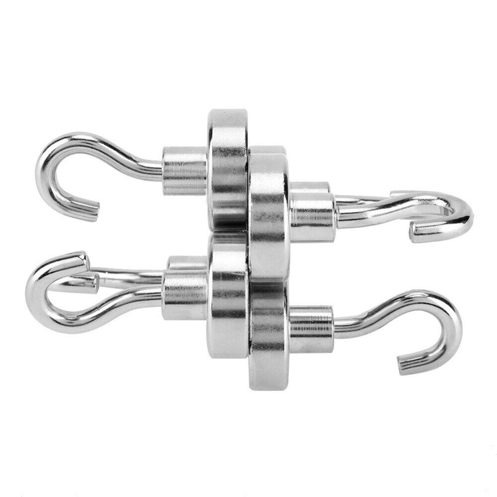 6pcs Heavy Duty Magnetic Hooks Strong Neodymium Magnet For Home Kitchen Garage