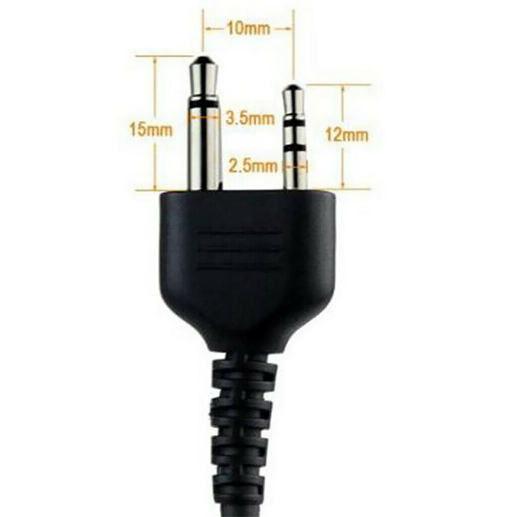 2 Pin Throat Mic Covert Acoustic Tube Earpiece Headset with PTT