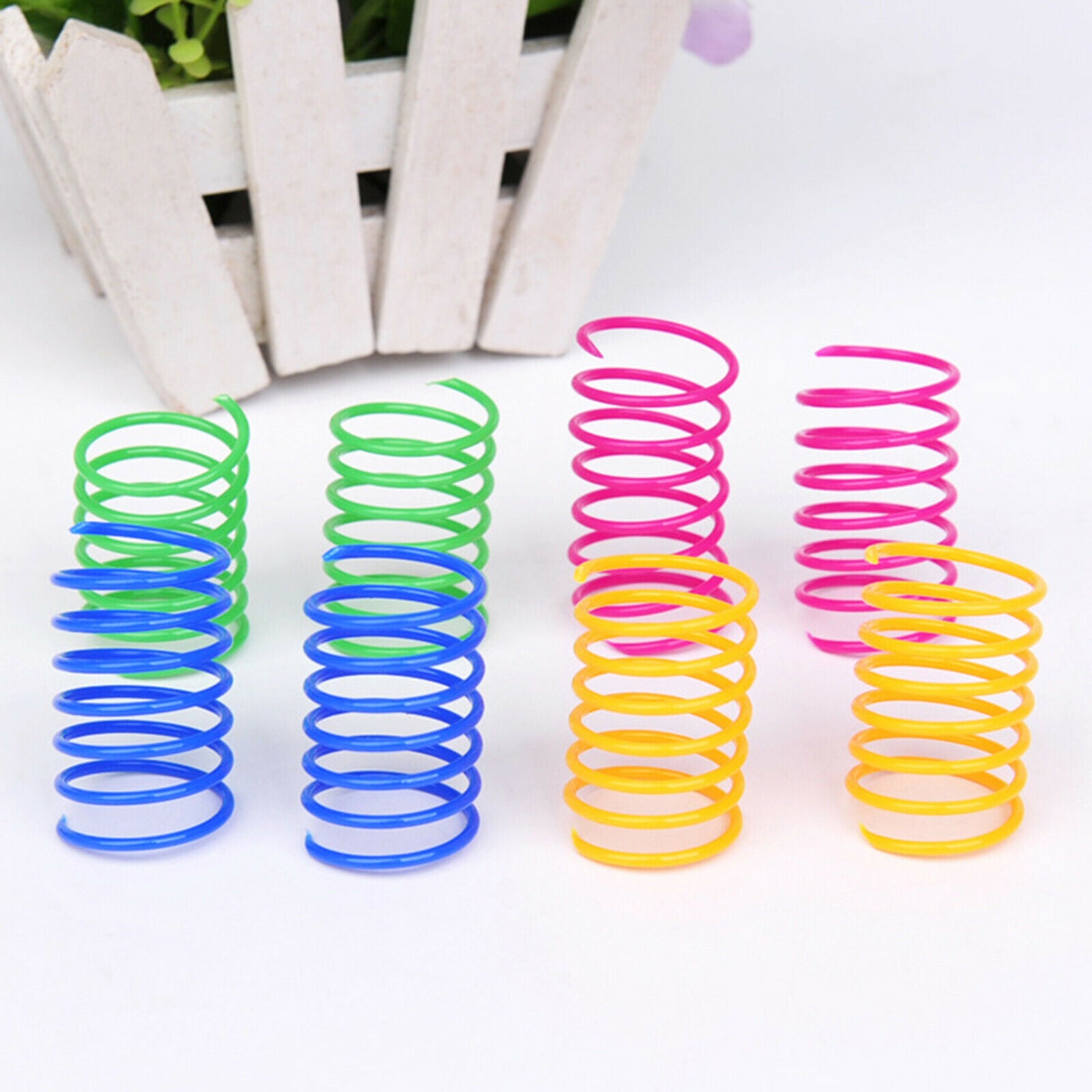 4x Pet Cat Spring Toys Coil Spiral Springs Training Pet Supplies Gifts