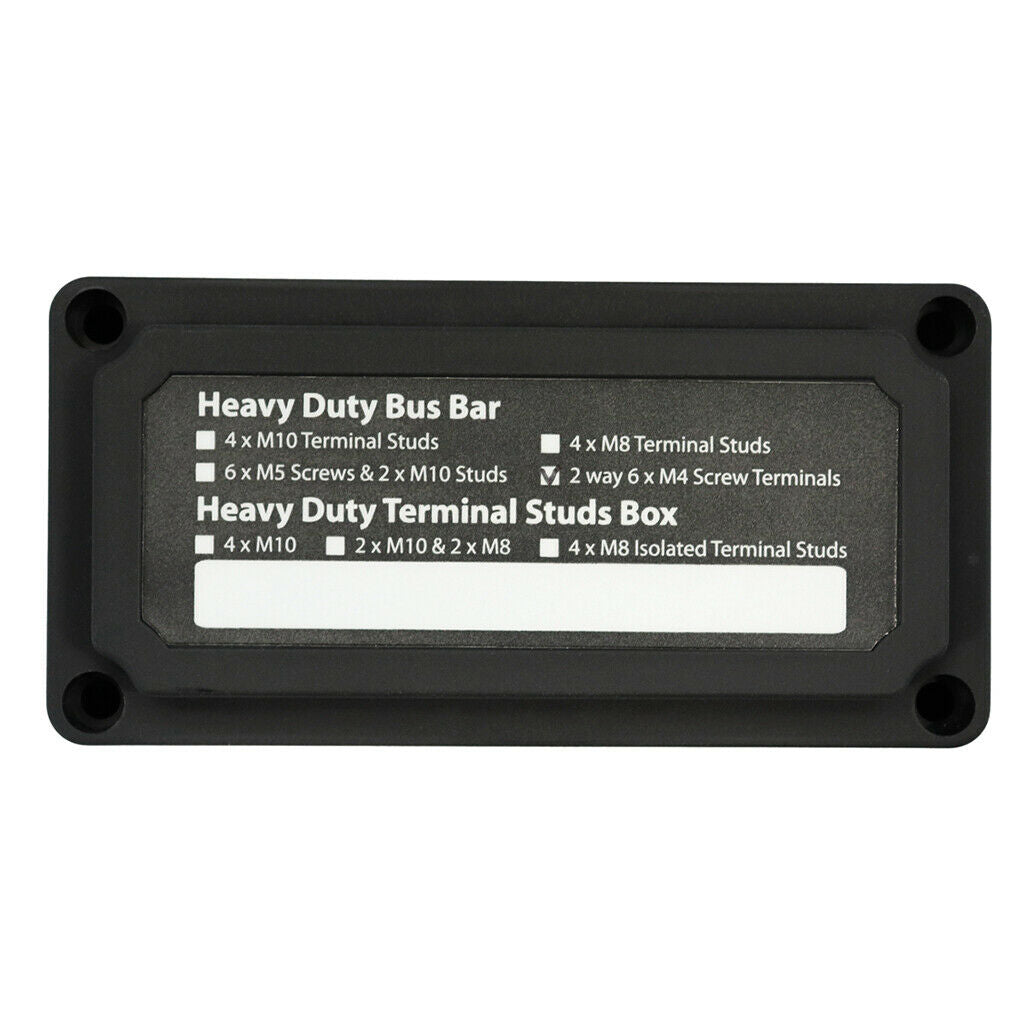 Bus-Bar Electric Terminal Board 100A with 12x4mm Shunt Terminals