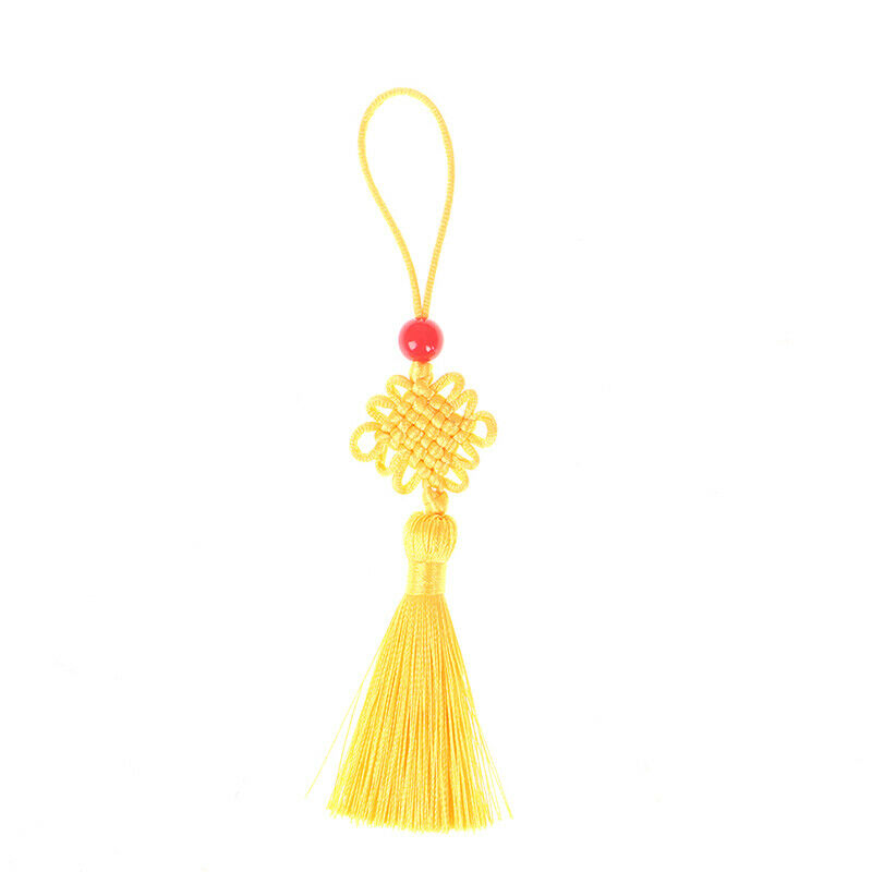 5Pc Red Bead Mini Chinese Knot Tassel DIY Jewelry Accessories Home Decor .l8