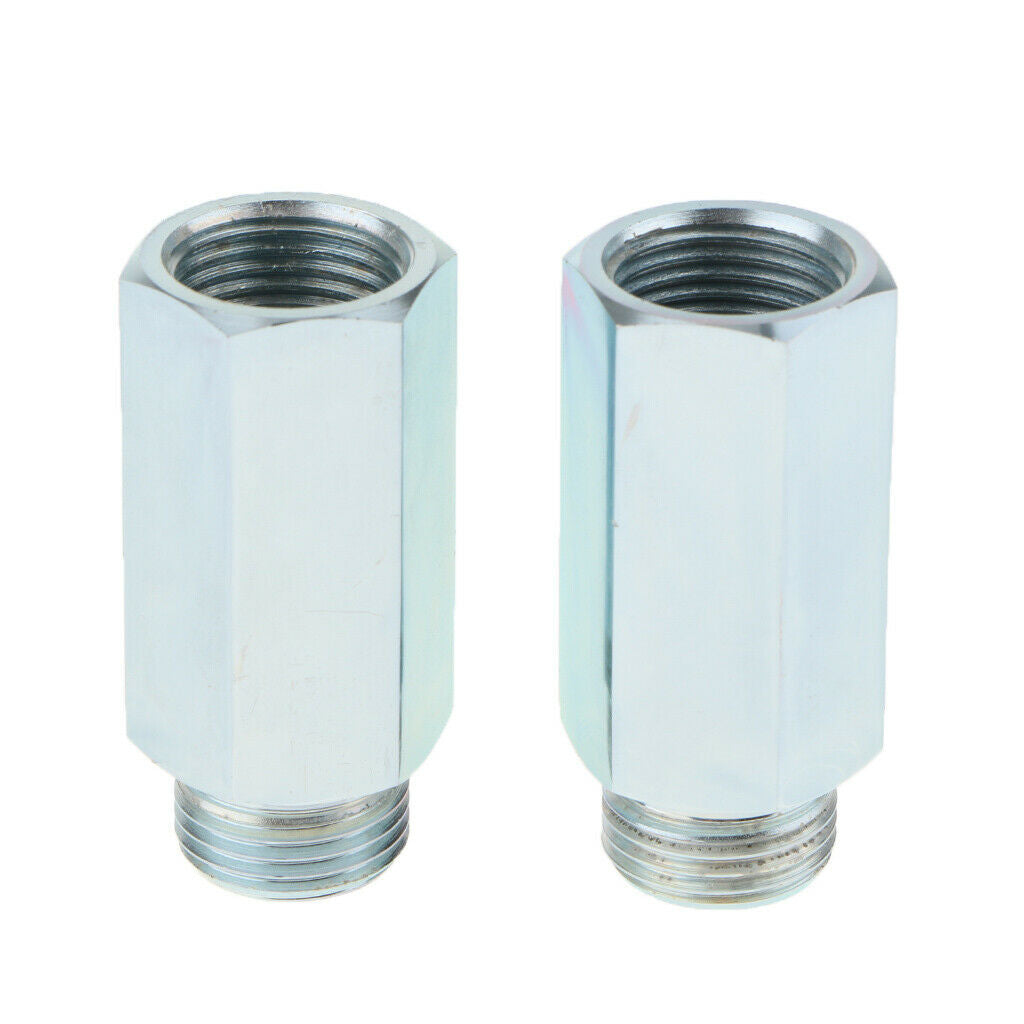2 Pieces 50mm Straight  M18*1.5mm O2 Oxygen Sensor Bung Extension Spacers
