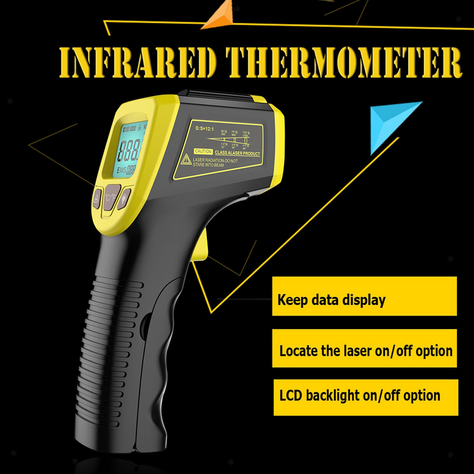 Temperature Gun Non-Contact Digital Infrared IR Thermometer Handheld