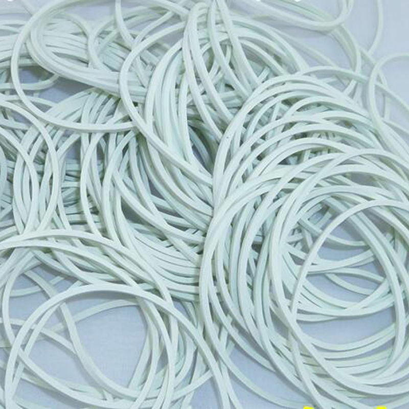 50 PCS Rubber Bands White Color Rubber Elastic Bands Office Home Rubber Band