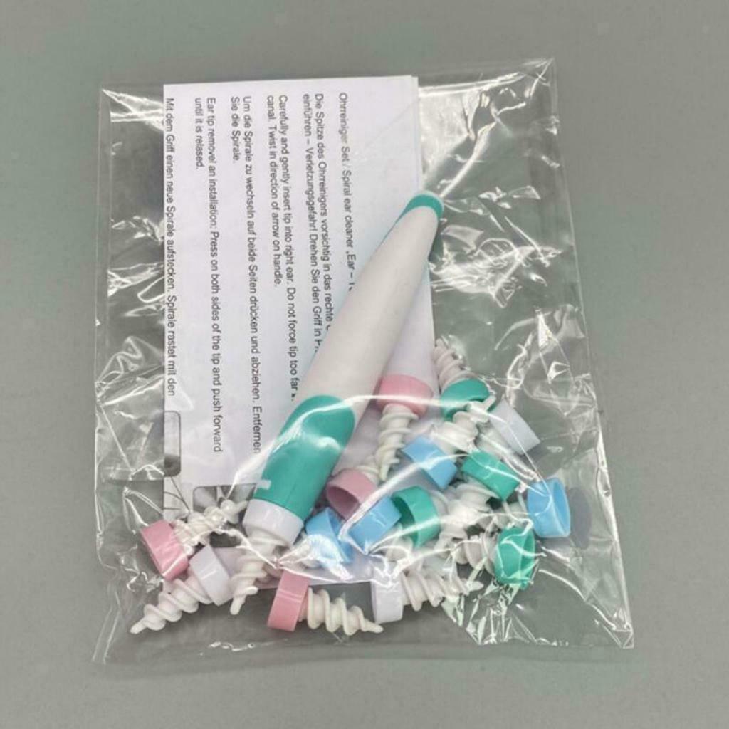 Ear Wax Removal Tool Remover Cleaner Spiral Earpick Tools with 16pcs Tips Set