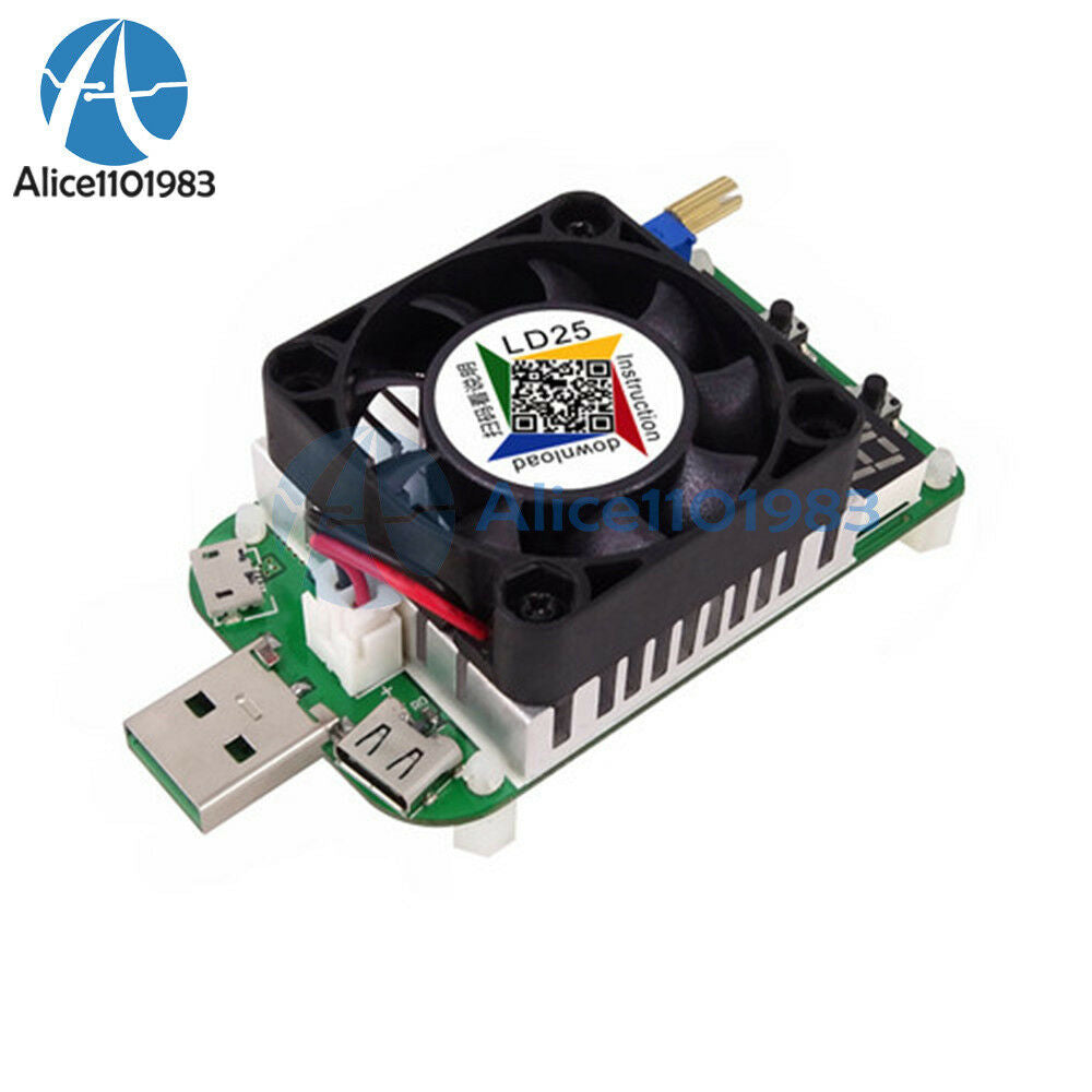 Electronic Load Resistor USB Interface Test Discharge Battery 25W Tester LD25
