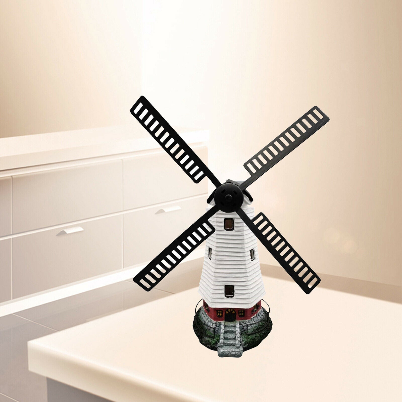 Solar LED Light Lighthouse Windmill Pathway Patio Lawn Decoration Outdoor