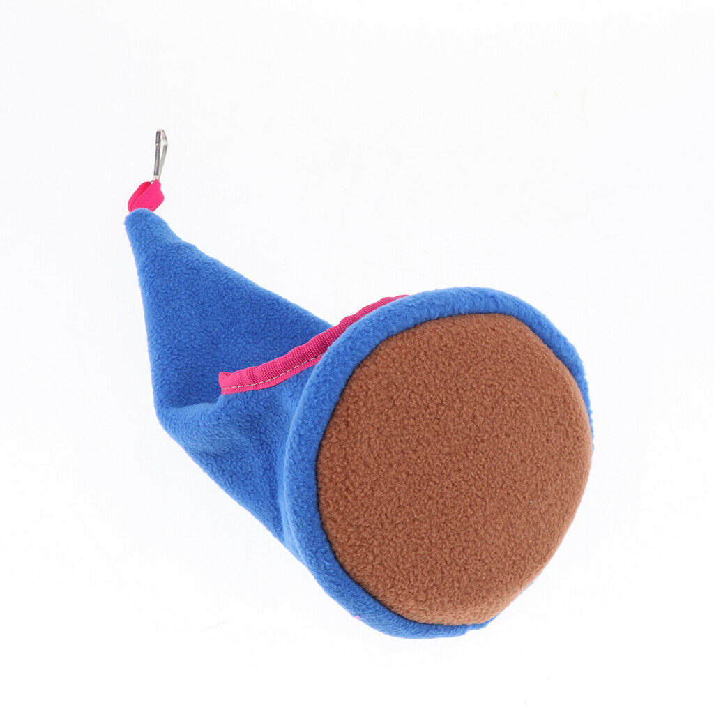 Peaked Flannelette Hammock Sleeping Bag for Small Animals Dark-blue