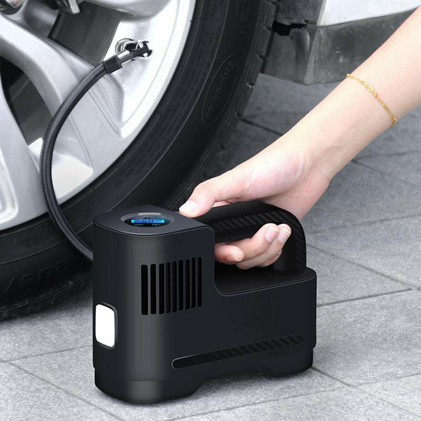 Tyre Air Compressor Inflator Pump Wired Digital With light