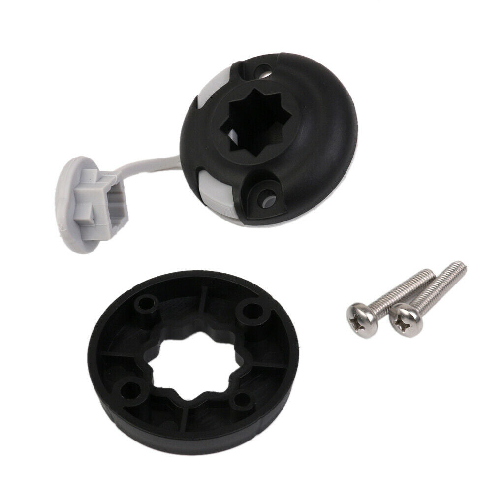 2Pieces Rod Holder Bracket Rotatable Fishing Pole Rack Tube Boat Black