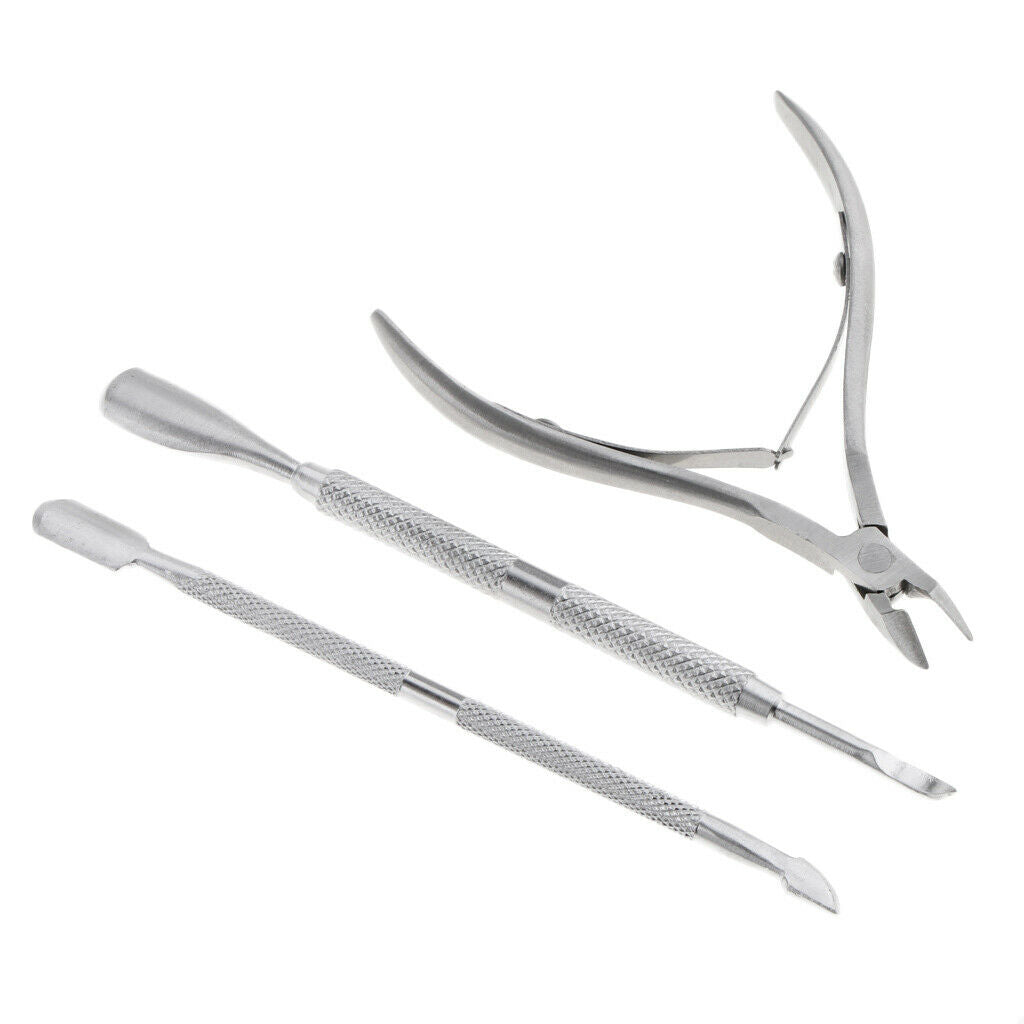 Cuticle Remover Nai Cuticle Spoon Pusher Remover Cutter Nipper Clipper Set