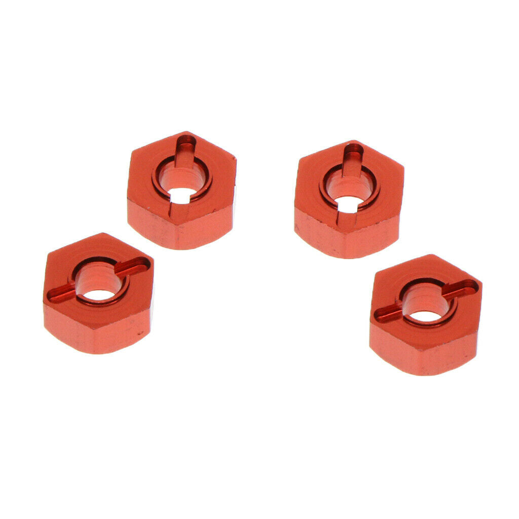 4pcs 1/18 Upgraded Accessories Wheel Hex Hub Adapter for RC Car Red