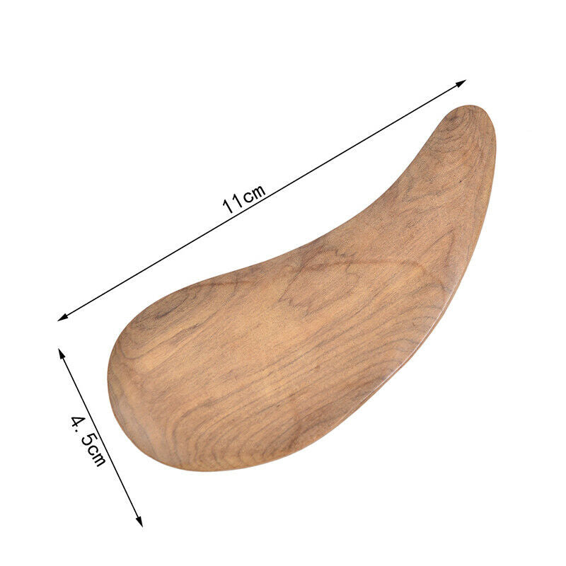 1PC Fragrant Wood Massager Small Leaf-shaped Wooden Scraper Tool Body Car.l8