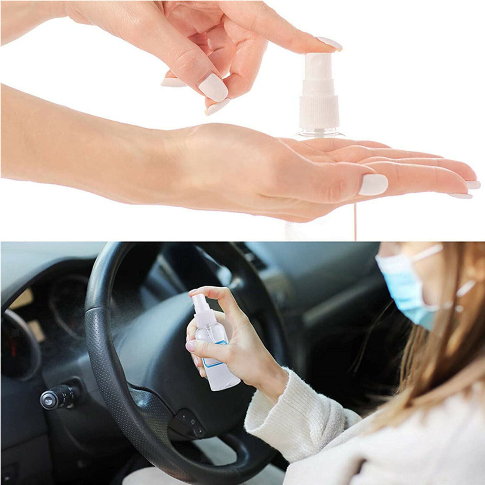 60ml 2oz 16x Empty Spray Bottle Home Refillable Plastic Bottles with Funnels