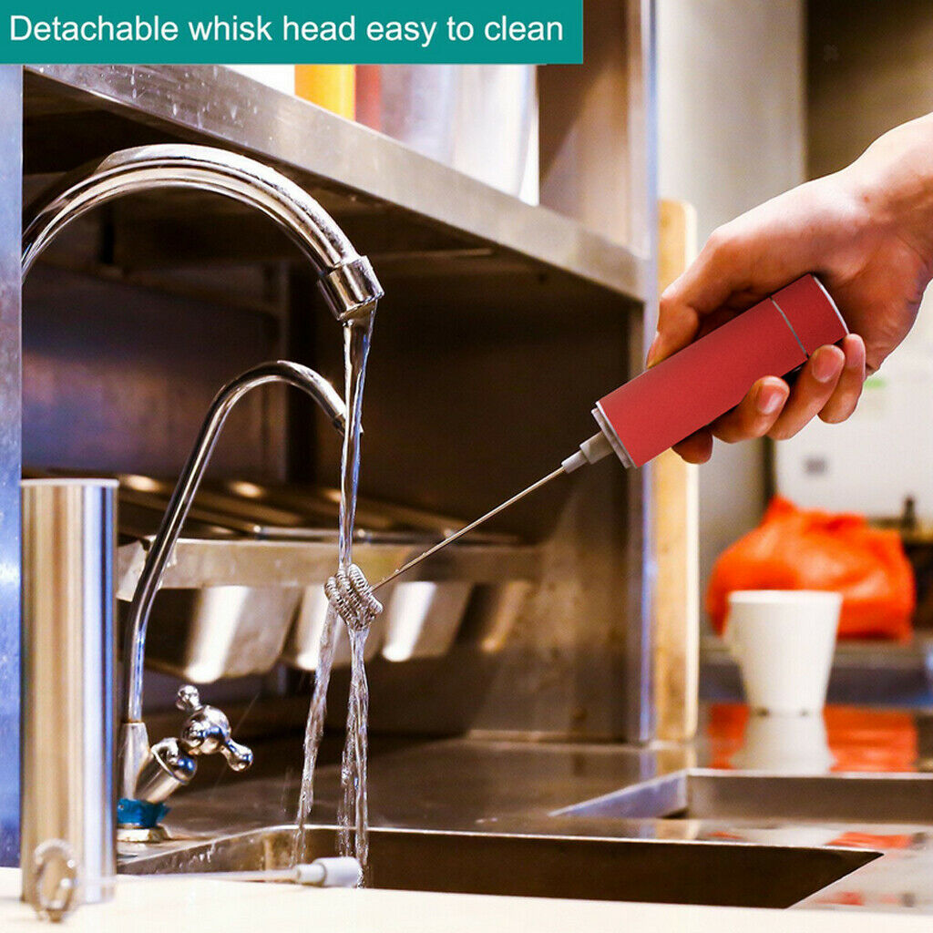 Stainless Electric Milk Frother Foamer Eggs Whisk Mixer Coffee Stirrer