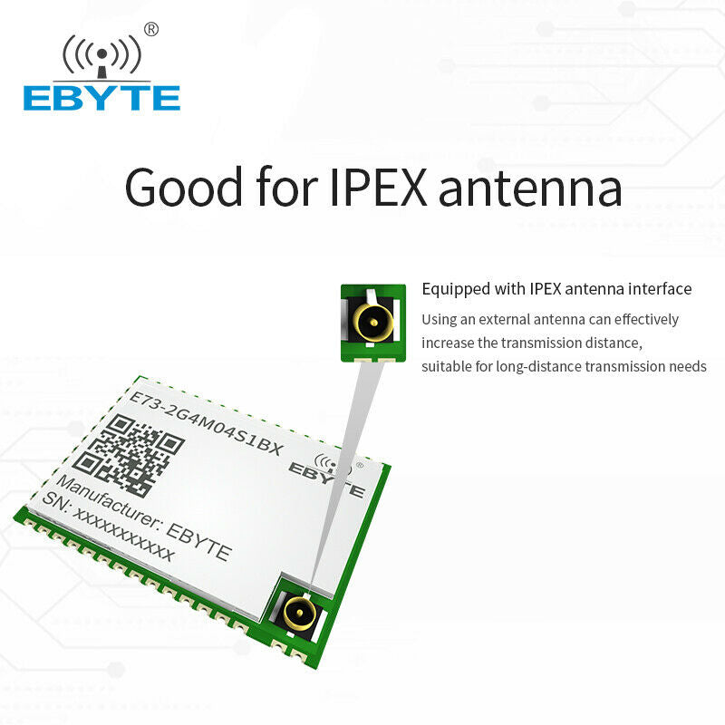 nRF52832 Bluetooth Module E73-2G4M04S1BX SMD 2.4GHz BLE5.0 IPEX connector module