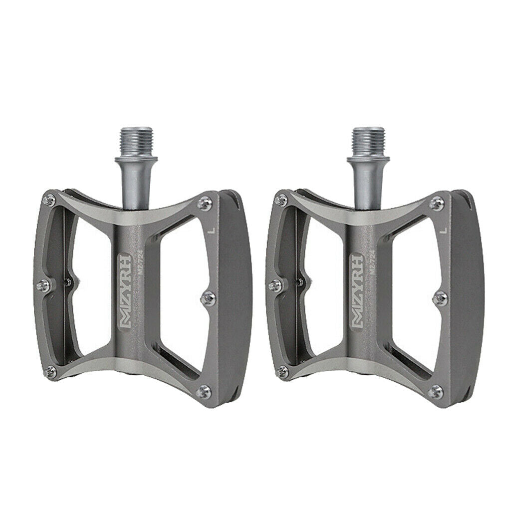 Aluminium CNC Bike Platform Pedals Road Cycling Bicycle Pedals for MTB BMX Grey