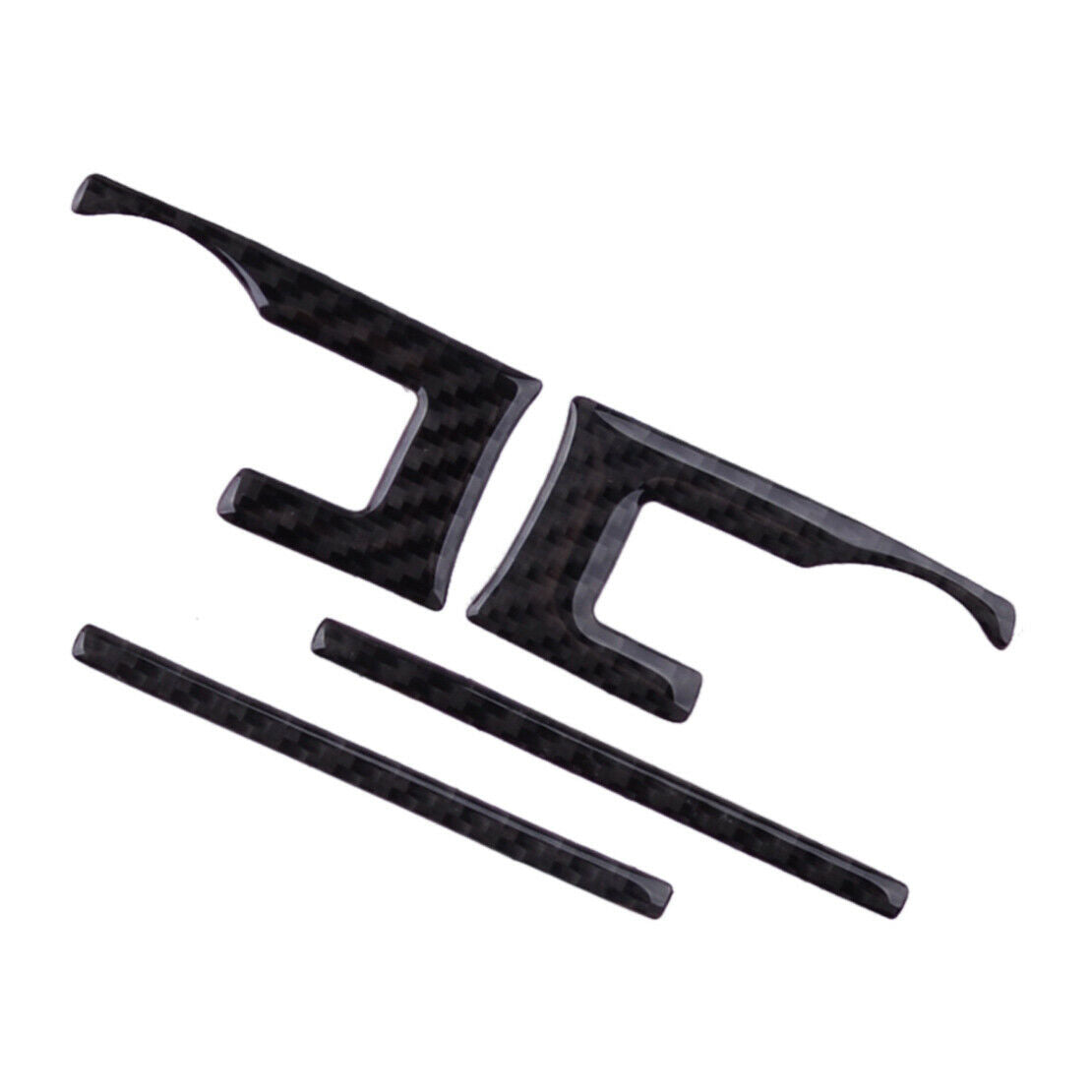 5Pc Carbon Fiber Center Console CD Panel Cover Trim Fit For Ford Mustang 2015-19
