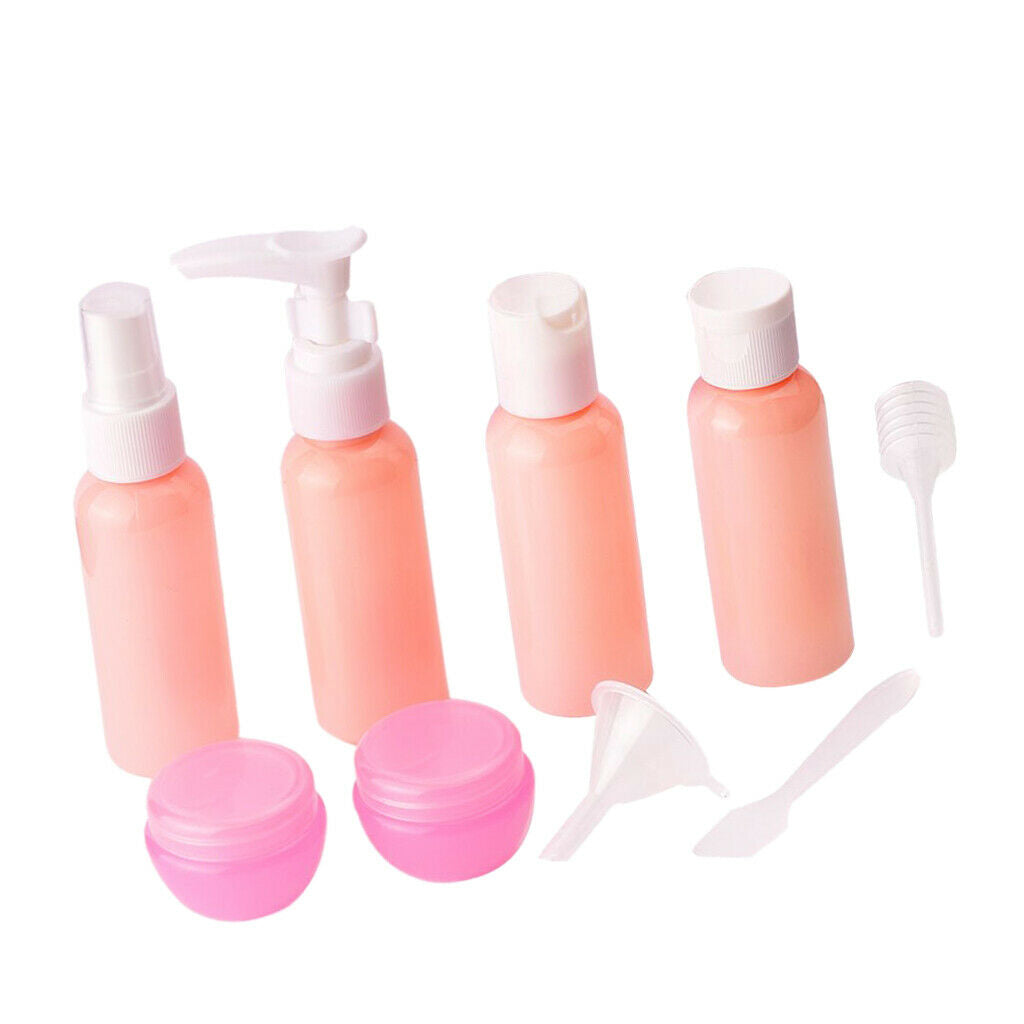 9 Pieces Plastic Travel Bottle Kit Vacuum Container Items Vacuum Container