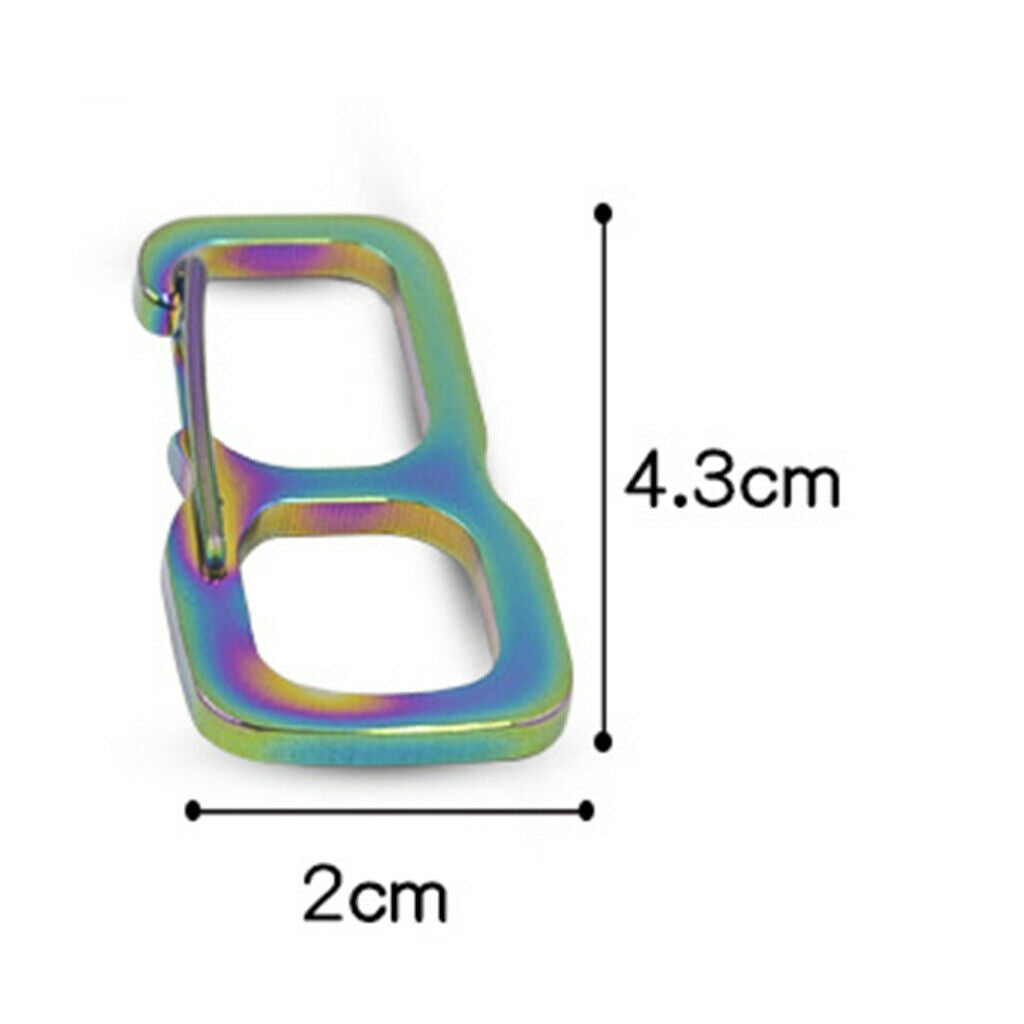 Universal 420 Stainless Steel Spring Snap Hook Multi-color Keychain 8 Shape