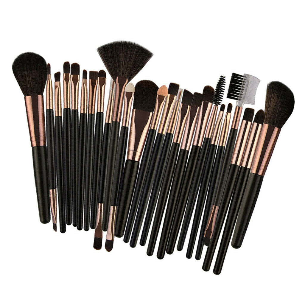 25 Pieces Soft Makeup Cosmetics Brushes Set Stippling Blending Mascara Brush