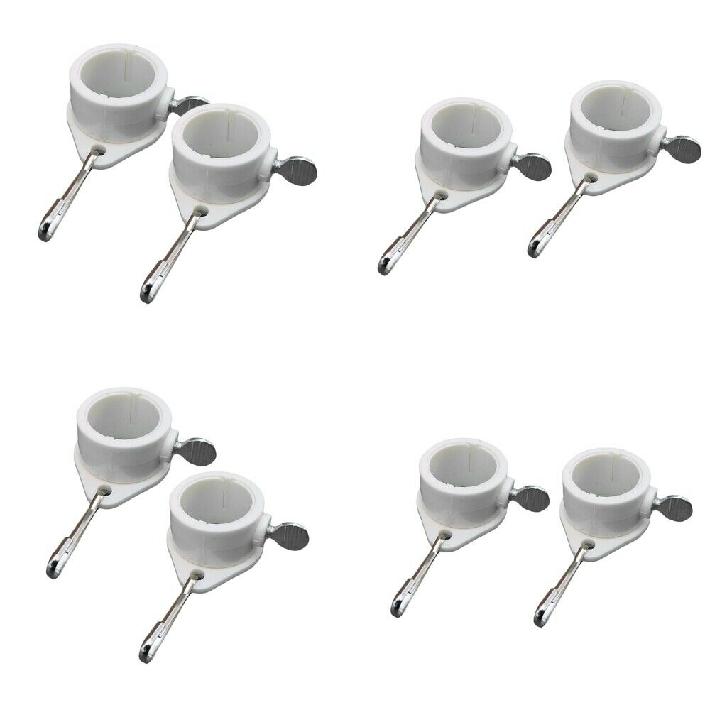 4 Pairs Flagpole Mounting Rings Anti Wrap Grommet Clip for 1'' Flag Poles