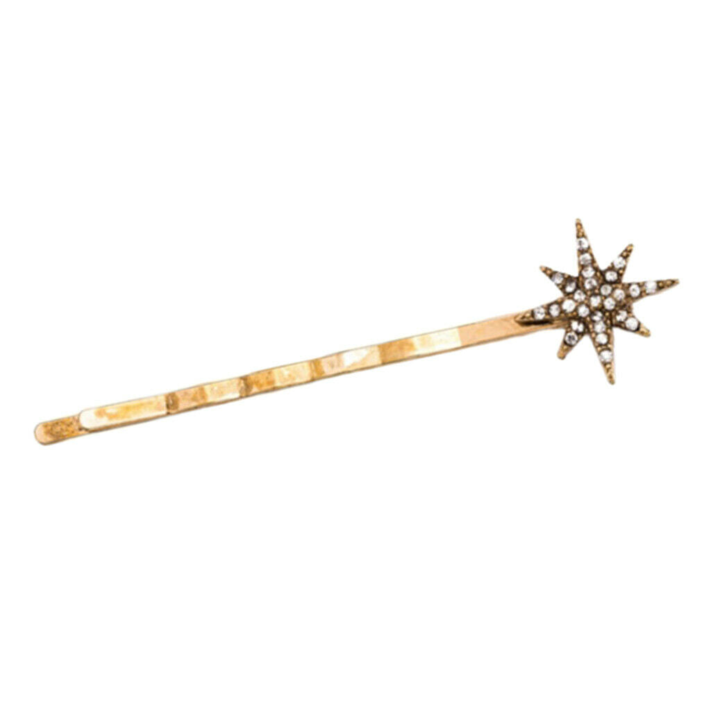 2X Hairpin Hair Clip Wedding Bridal Party Charms French Barrette 1.5cm,Crystals