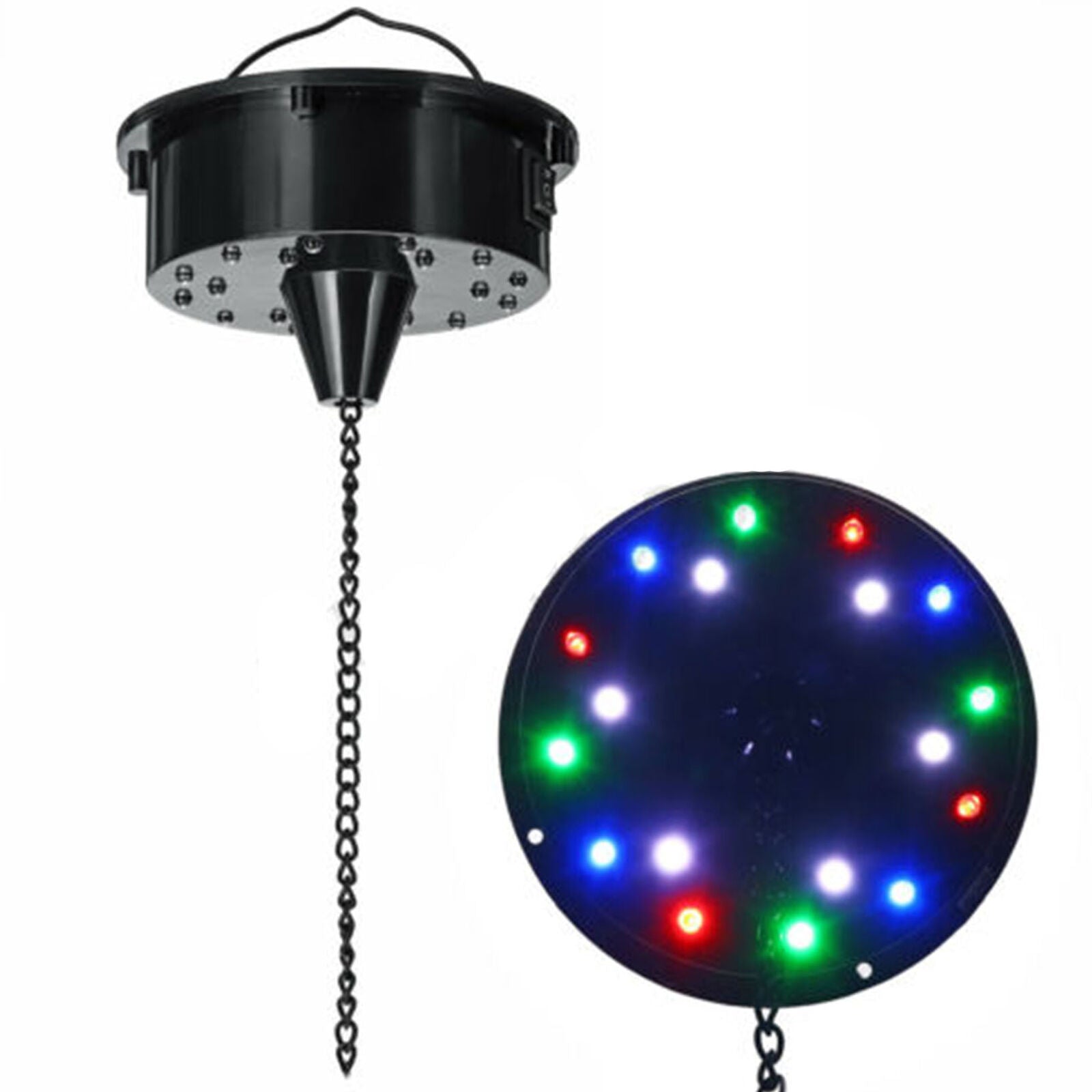 6RPM RGB Light Rotating Motor 18 LED For Mirror Disco Ball 6" 8" 12" DJ Party