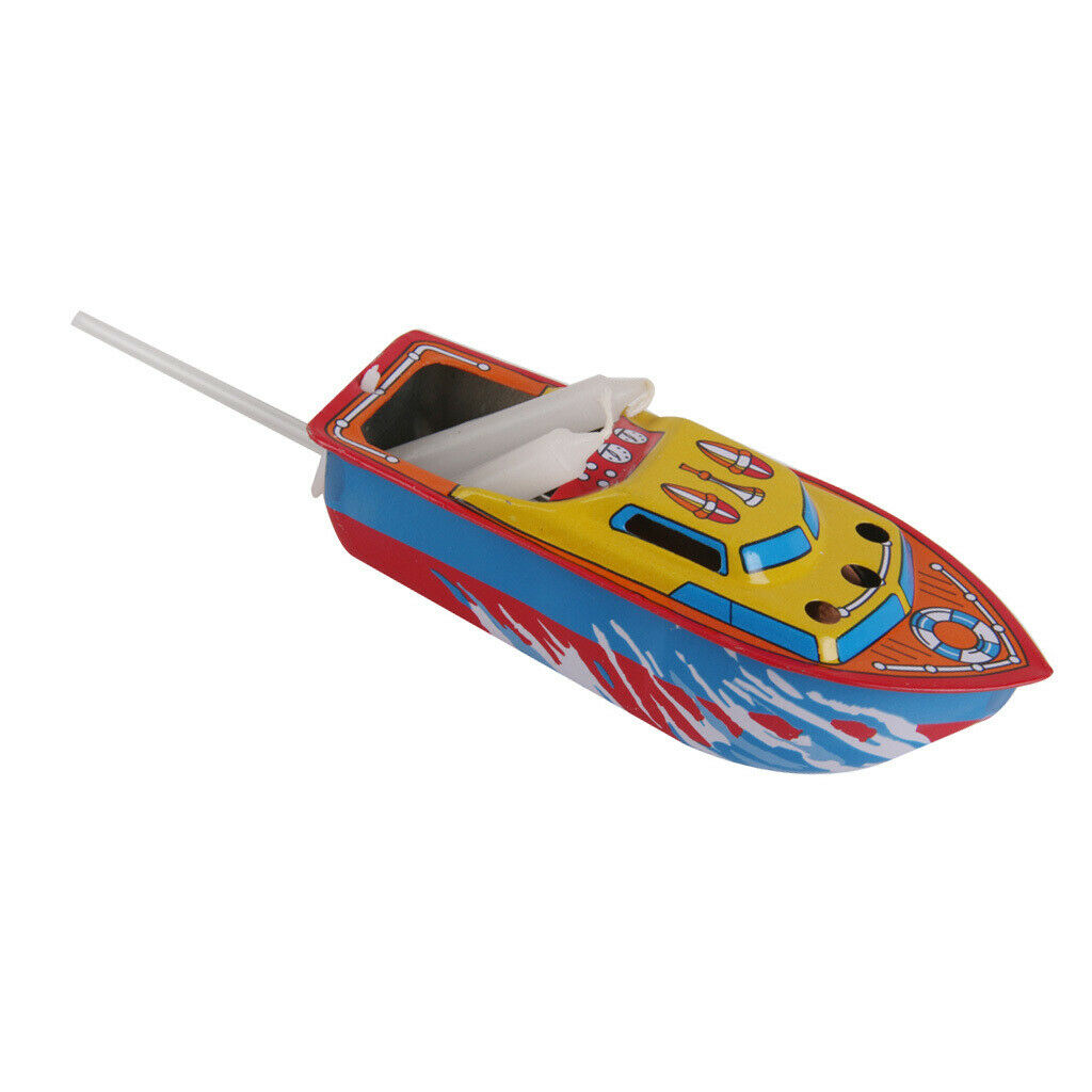 Classic Heat Steam Candle Powered Boat Ship Speedboat Gift for Office Home