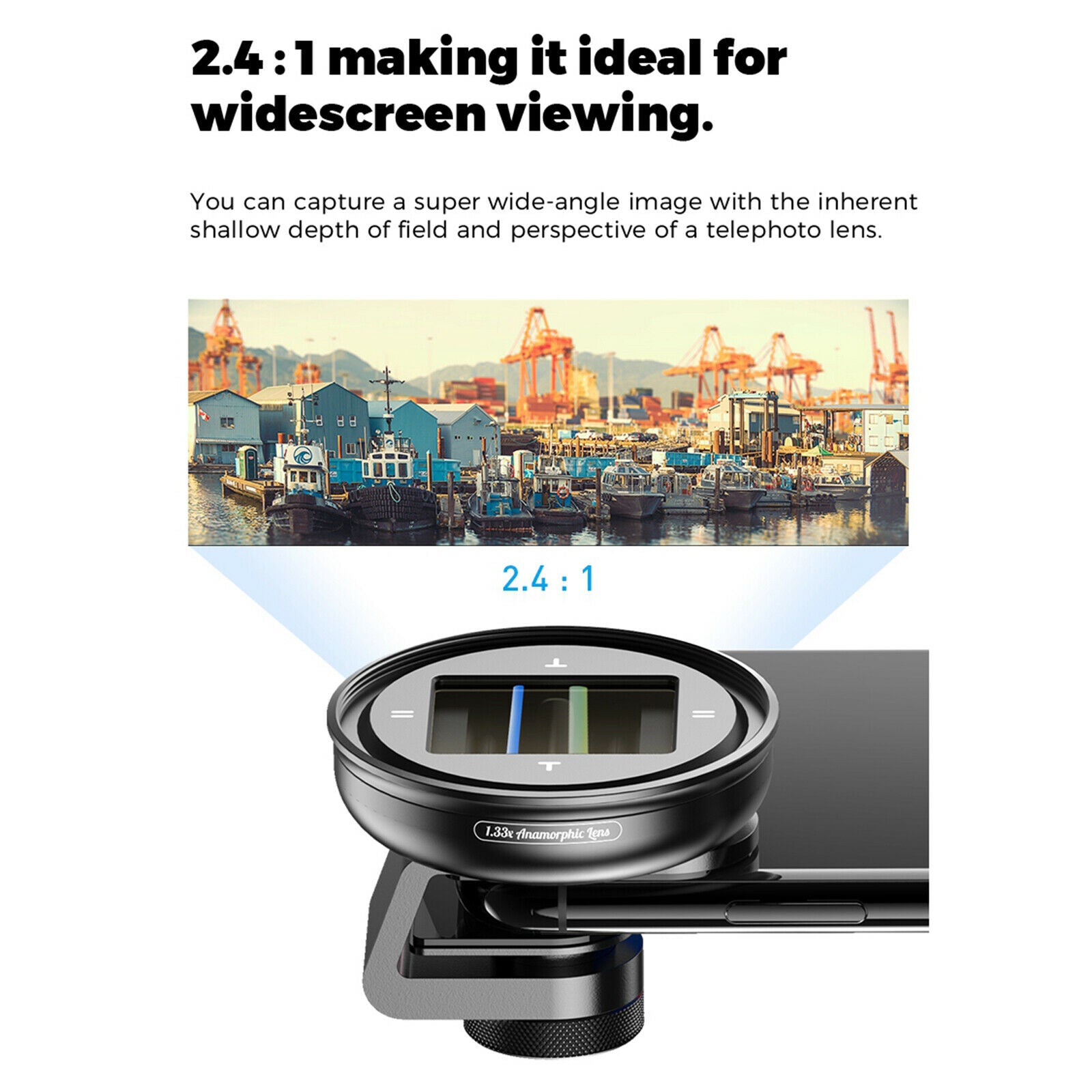 1.33X Anamorphic Lens Filmmaking Phone Camera Lens Filmmakers Full Cinematic