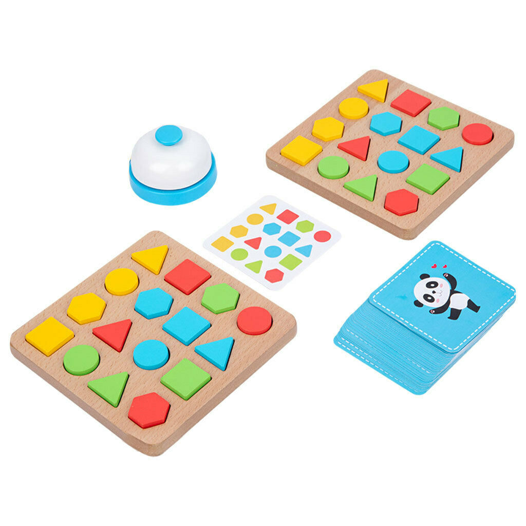 Kids Wooden Puzzle Building Blocks Colors Shapes Pairing Boys Girls Gifts