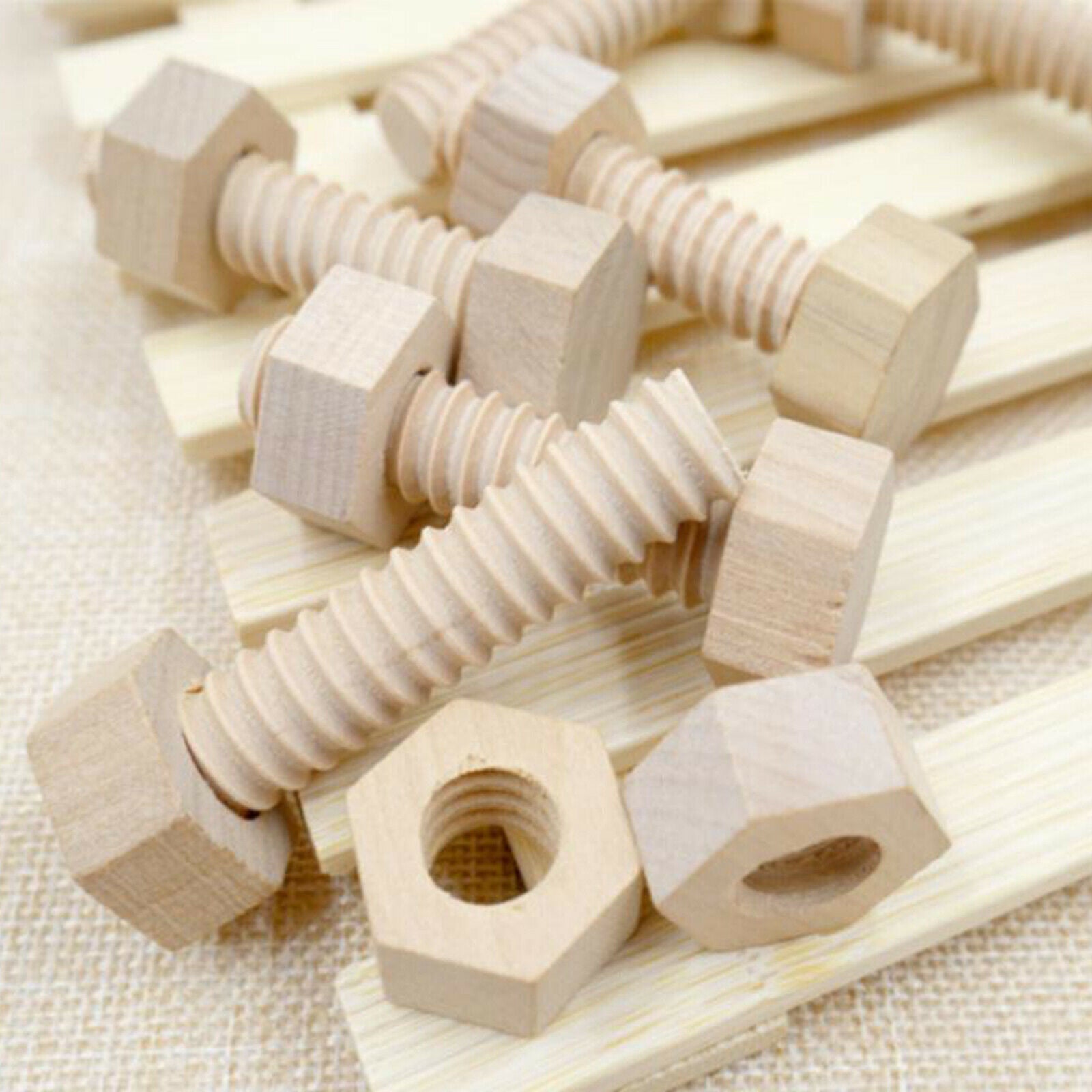 3x Painted Wooden Toys for Preschool Children Toys