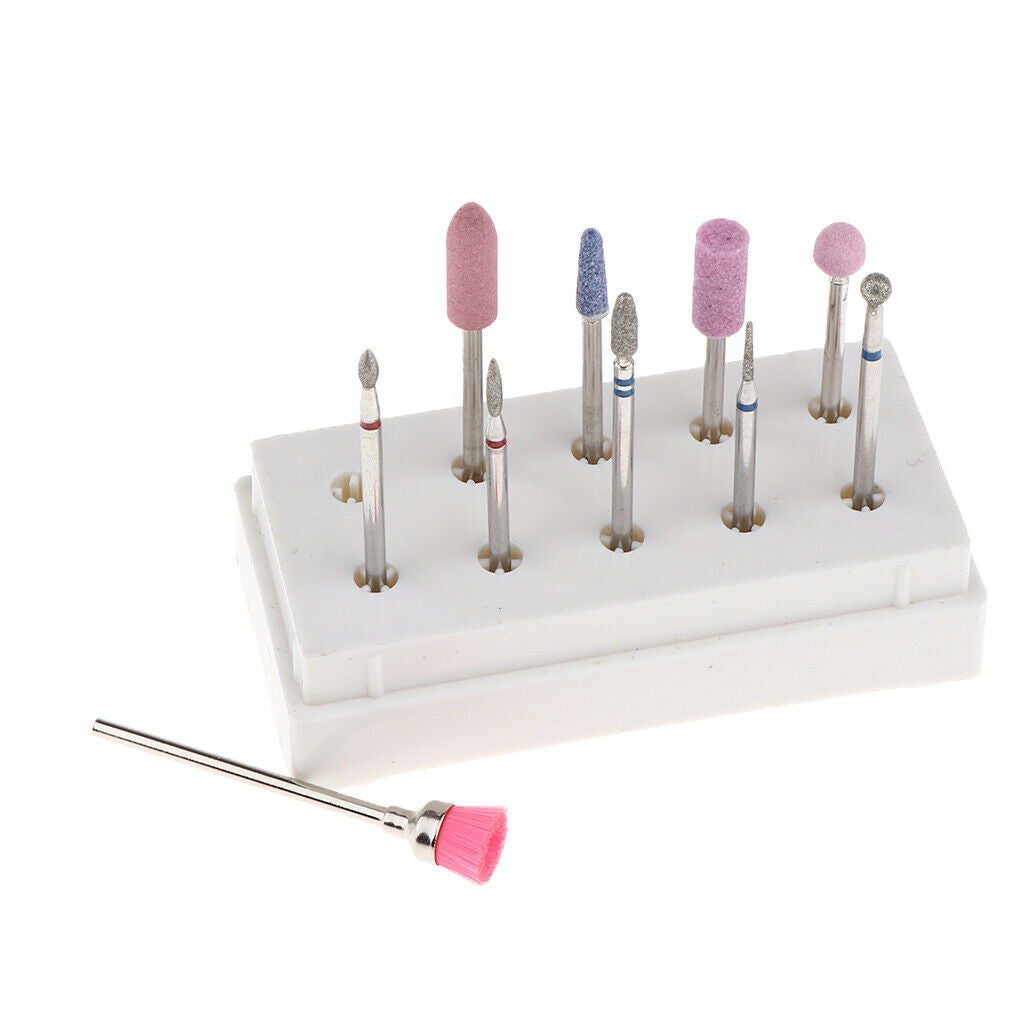 20PCS Nail Art Drill Polish Kit, Professional Finger Toe Nail Buffer, Nail