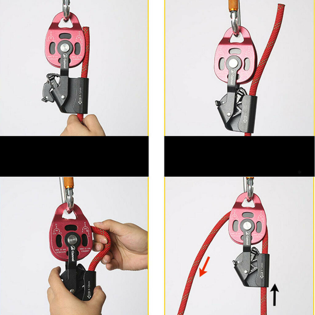 25KN Hauling Pulley Fits 8-12mm Rope Rock Climbing  Protection