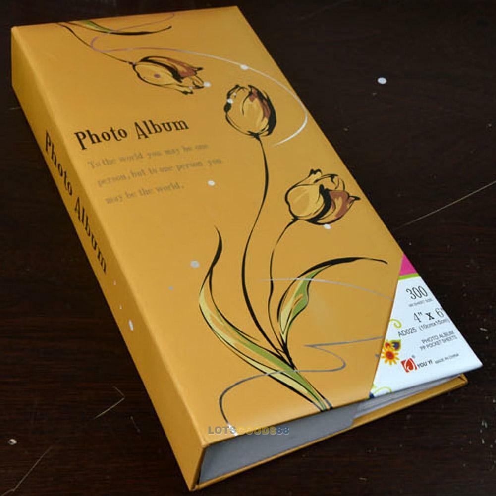 Flowers 300 Photos 4x6" Photo Album Picture Film Holder Storage Case Memory Book