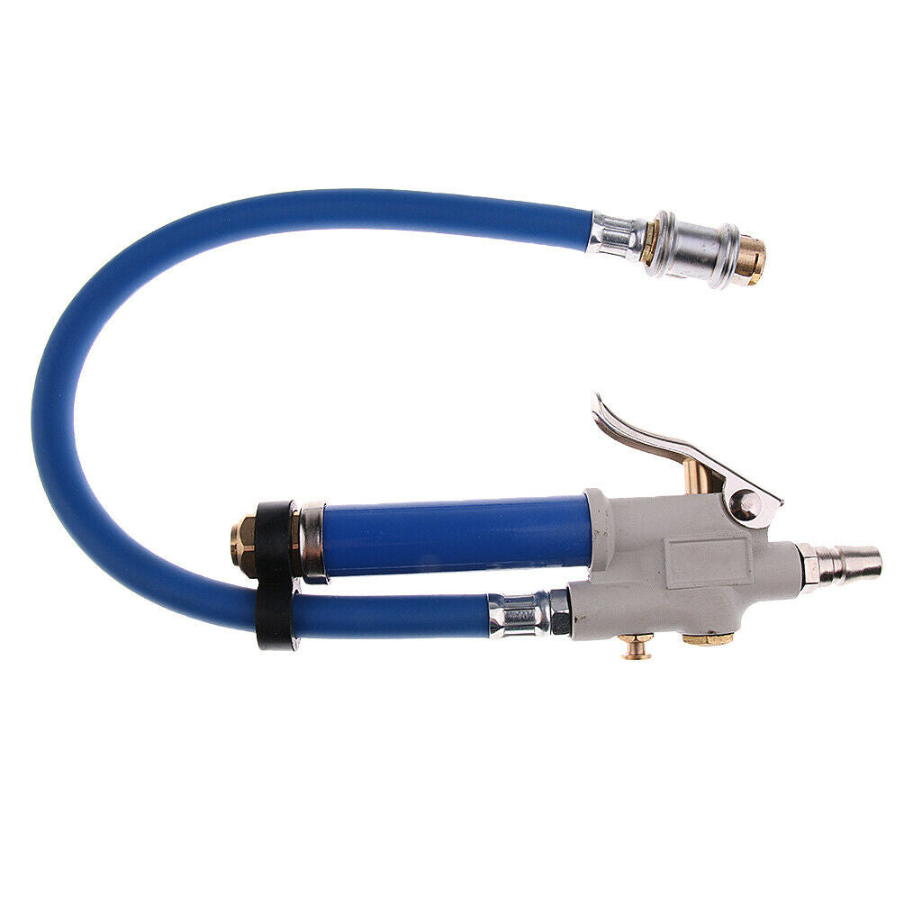 Car Air Tire Pressure Filler Fill Inflator Gauge Chuck Compressor Hose Tool