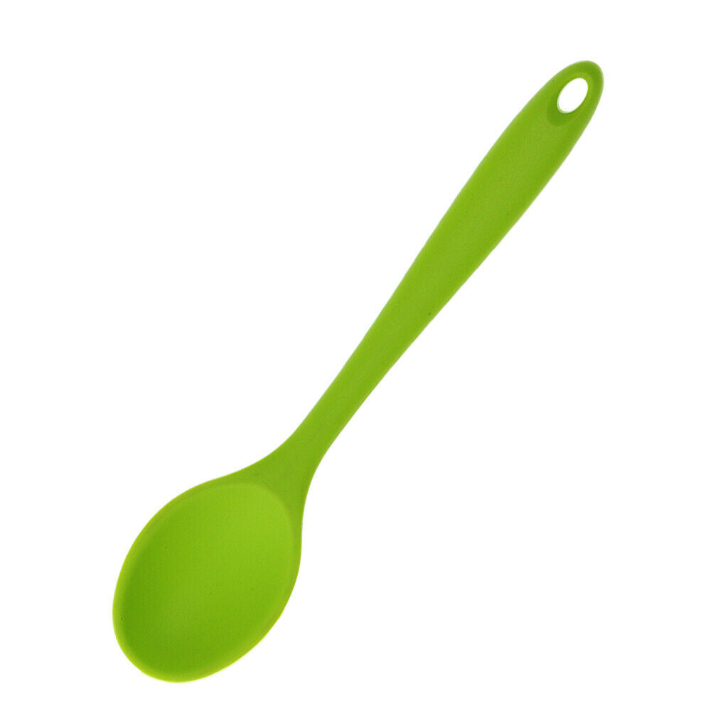Silicone Ladle Soup Spoon Utensils Non-stick Cooking Kitchen Tools Green