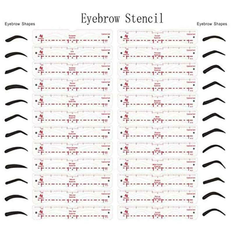 Eyebrow Stencils Kit 24 Pieces Eyebrow Shaping Tool Eyebrow Grooming Trimmer Kit